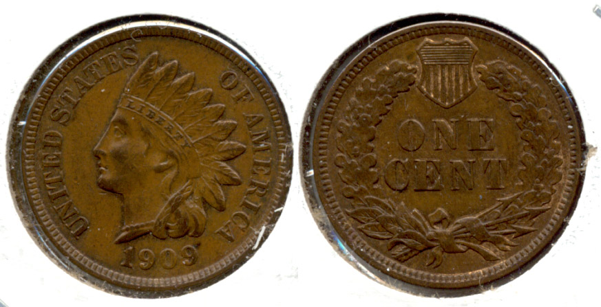 1909 Indian Head Cent AU-55 e