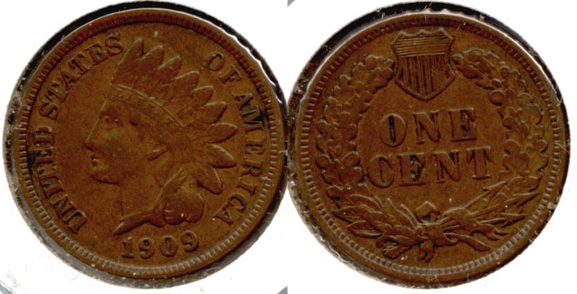 1909 Indian Head Cent EF-40 c