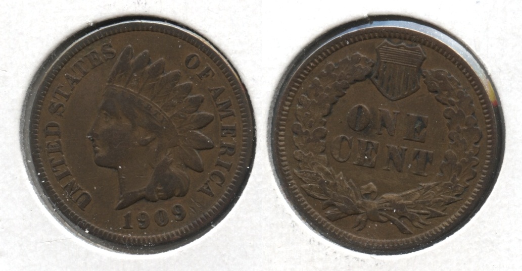 1909 Indian Head Cent Fine-12 #e