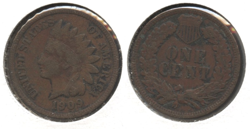 1909 Indian Head Cent Good-4 #az Bit Dark
