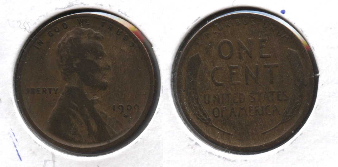 1909-S Lincoln Cent Fine-12 #b