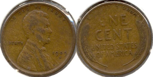 1909-S Lincoln Cent VF-20 d