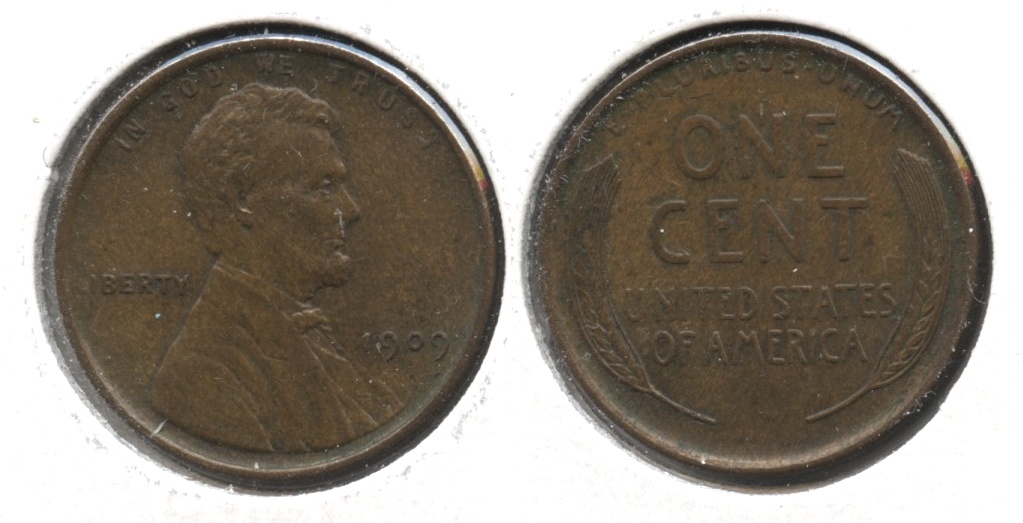 1909 Lincoln Cent AU-50 #aw