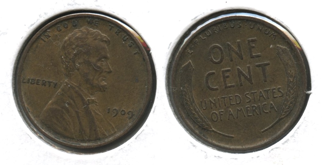 1909 Lincoln Cent AU-50 #bd