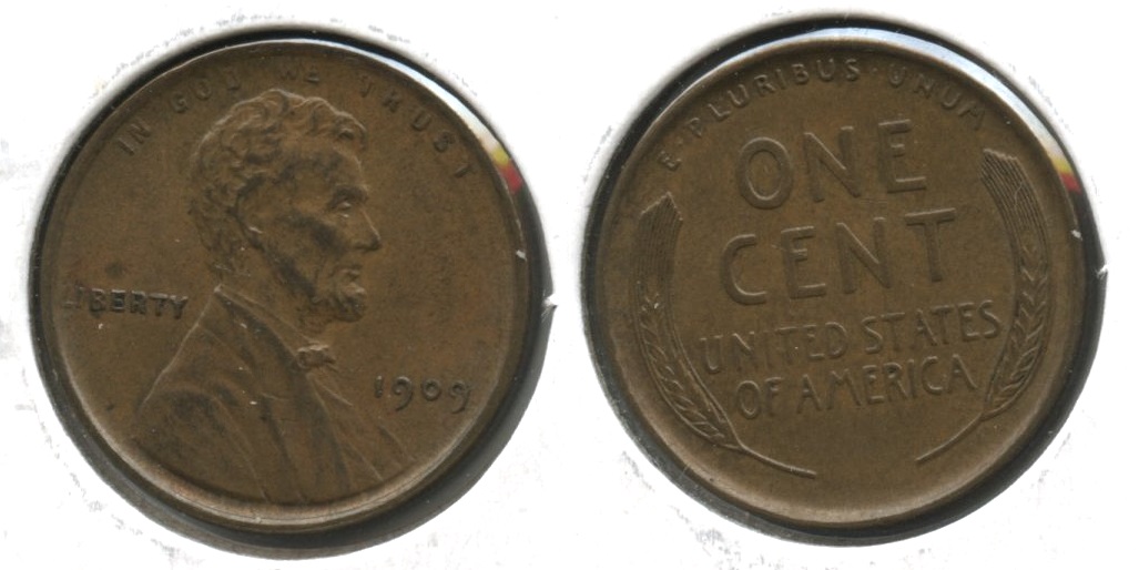 1909 Lincoln Cent AU-50 #be