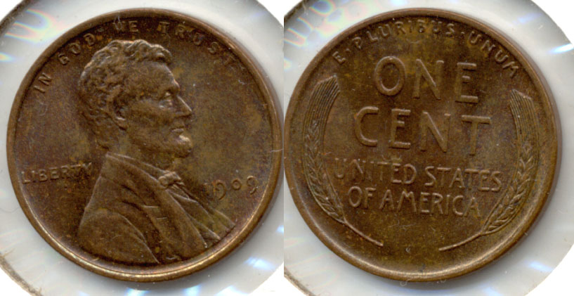 1909 Lincoln Cent AU-58 i