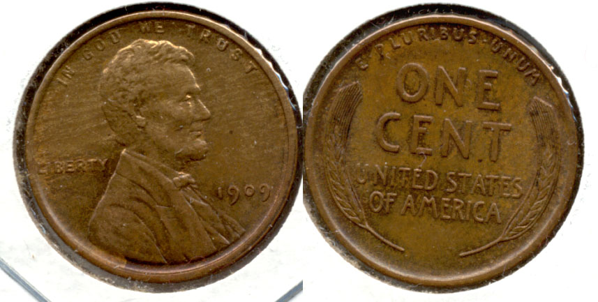 1909 Lincoln Cent AU-58 j