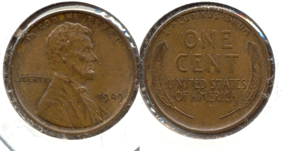 1909 Lincoln Cent MS-60 Brown d