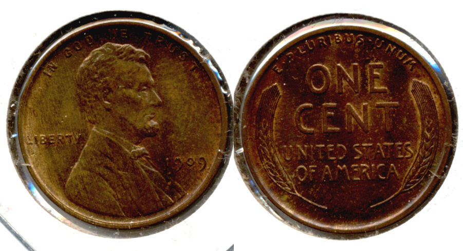 1909 Lincoln Cent MS-63 Red Brown j