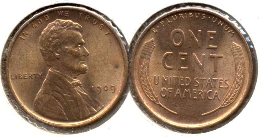 1909 Lincoln Cent MS-63 Red