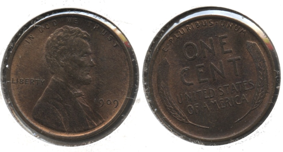 1909 Lincoln Cent MS-64 Red Brown #e