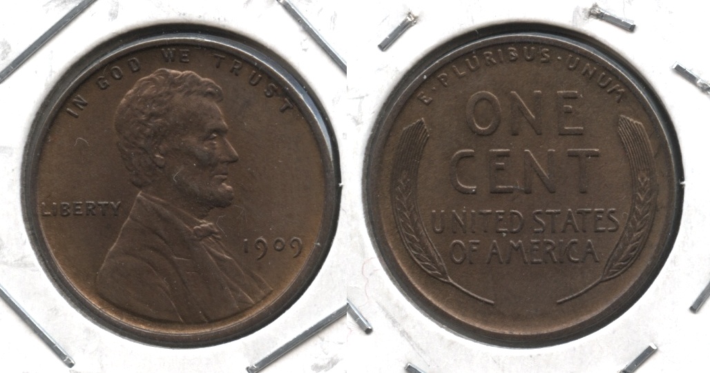 1909 Lincoln Cent MS-64 Red Brown #i