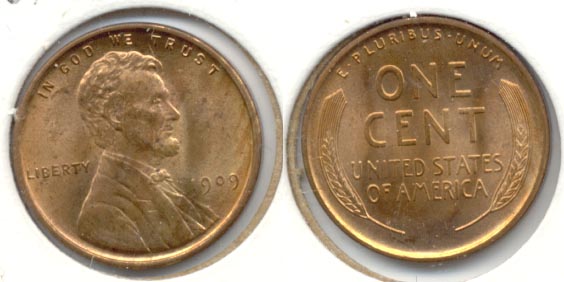 1909 Lincoln Cent MS-64 Red