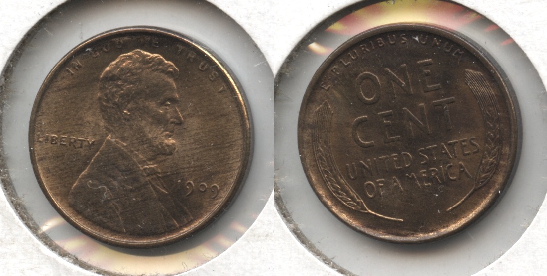 1909 Lincoln Cent MS-65 Red Brown