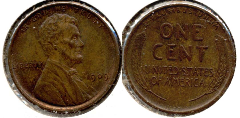 1909 VDB Lincoln Cent AU-55 u