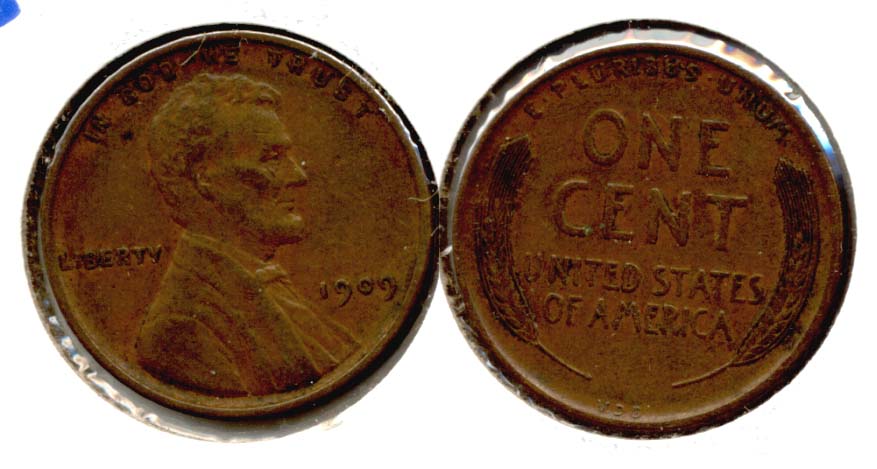 1909 VDB Lincoln Cent EF-40 l