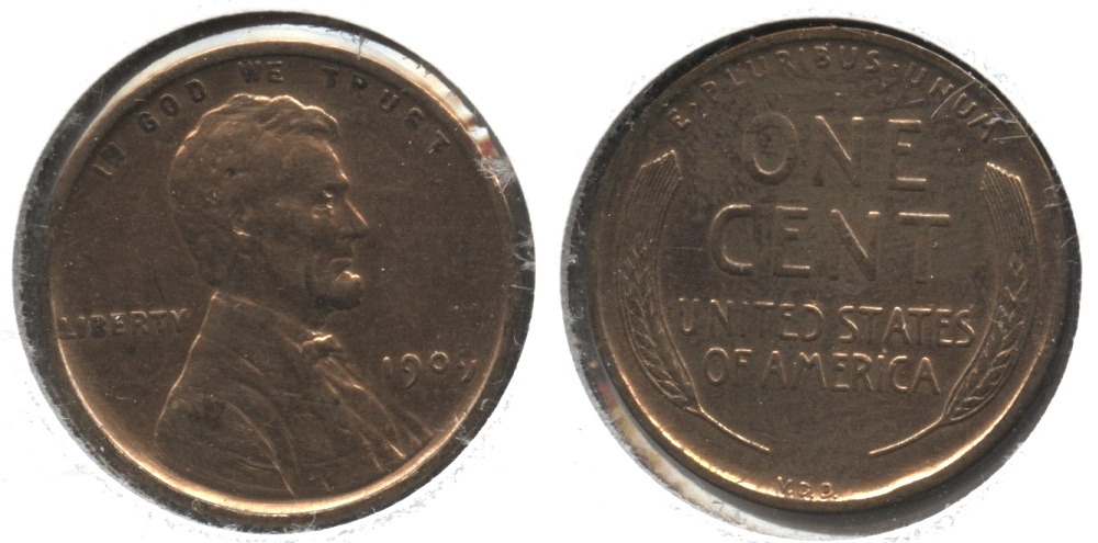 1909 VDB Lincoln Cent EF-40 #z Cleaned