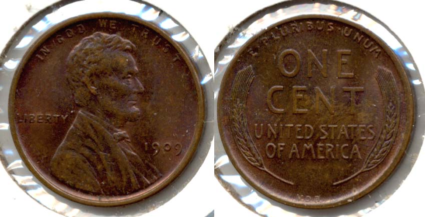 1909 VDB Lincoln Cent MS-63 Brown b