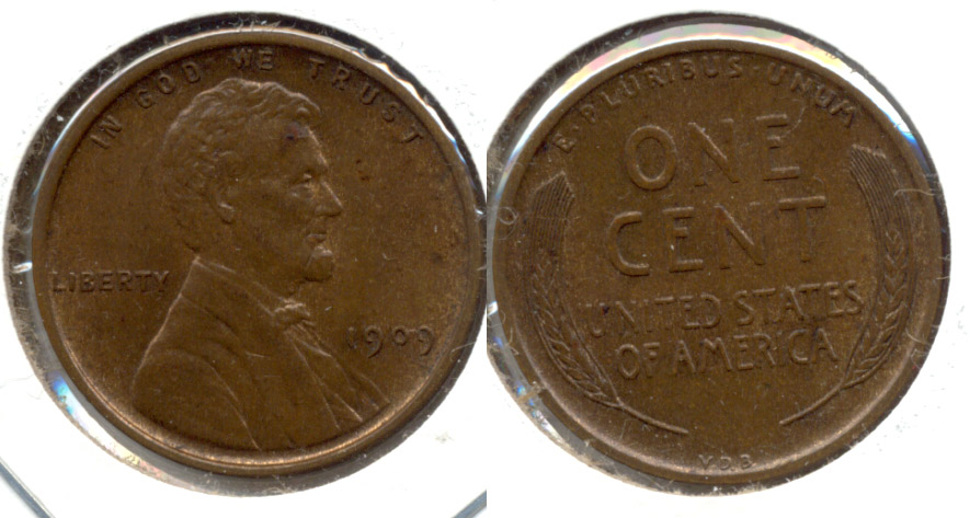 1909 VDB Lincoln Cent MS-63 Brown h