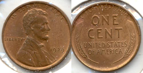 1909 VDB Lincoln Cent MS-63 Red Brown d