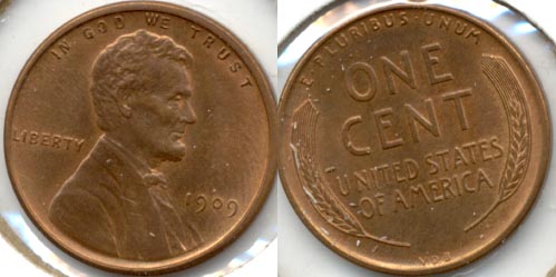 1909 VDB Lincoln Cent MS-63 Red Brown o