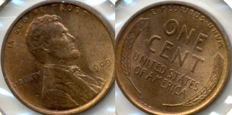 1909 VDB Lincoln Cent MS-63 Red Brown p
