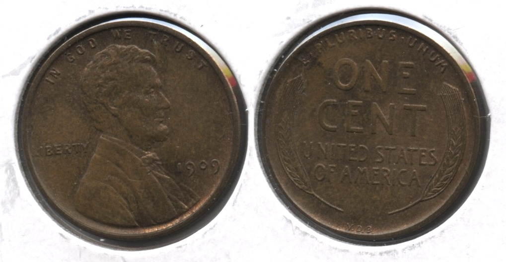 1909 VDB Lincoln Cent MS-64 Brown #g