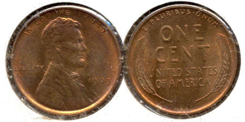 1909 VDB Lincoln Cent MS-64 Red Brown b