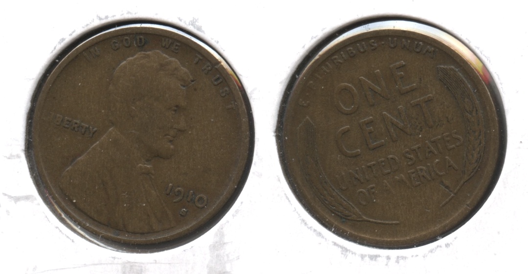 1910-S Lincoln Cent Fine-12 #h