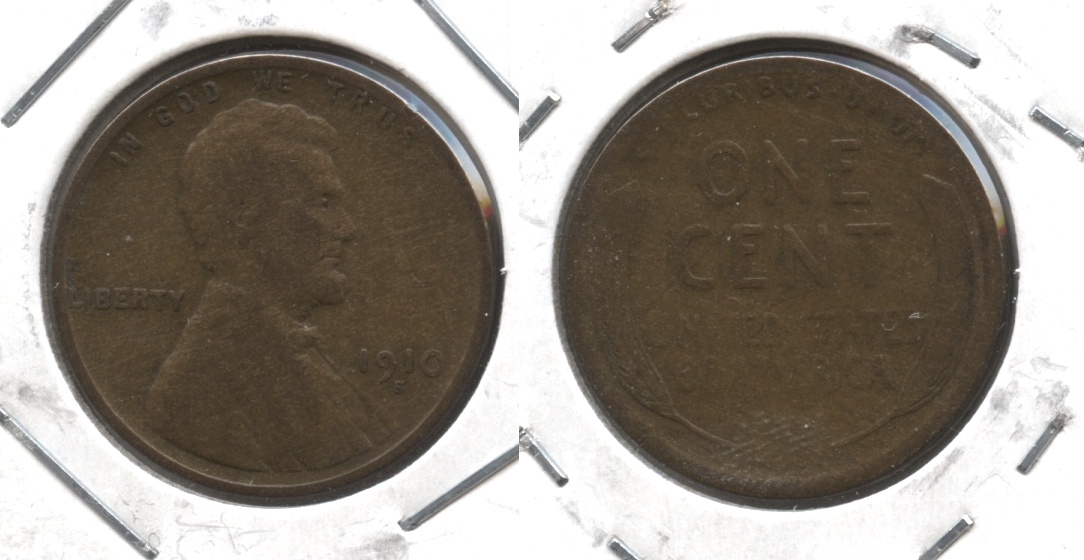 1910-S Lincoln Cent Good-4 #k