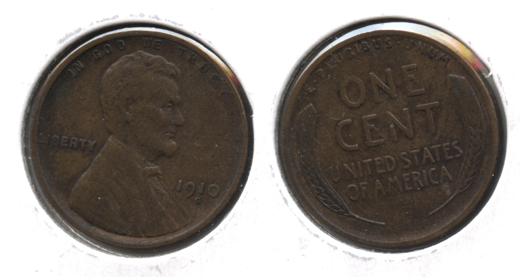 1910-S Lincoln Cent VF-20 #j