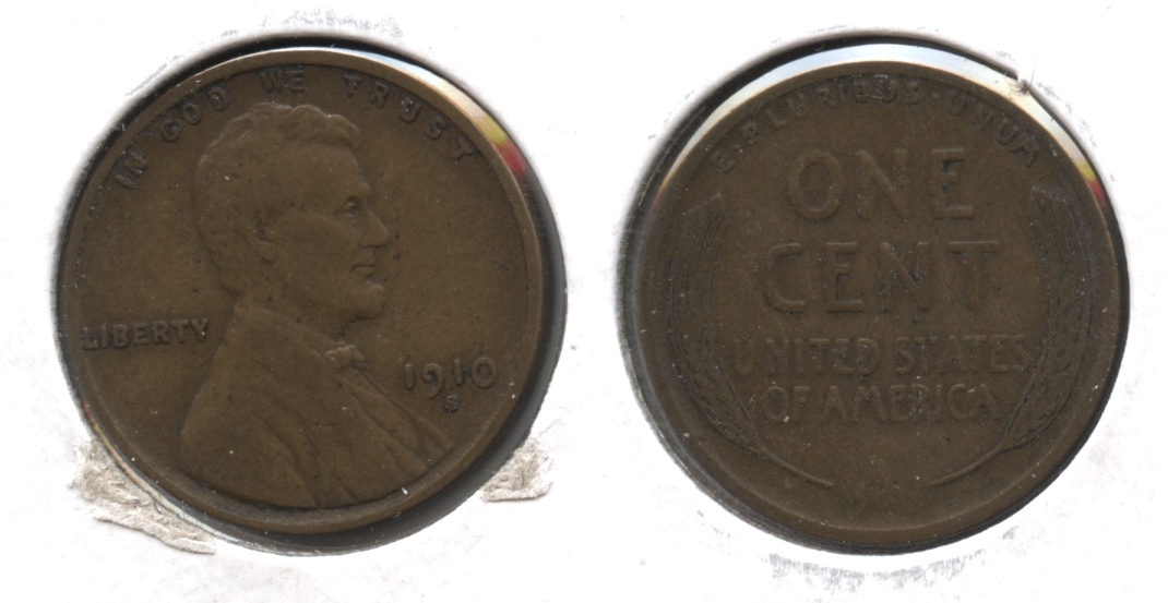 1910-S Lincoln Cent VF-20 #m