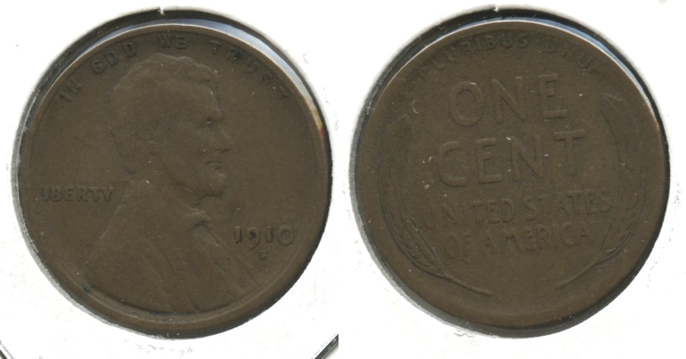1910-S Lincoln Cent VG-10