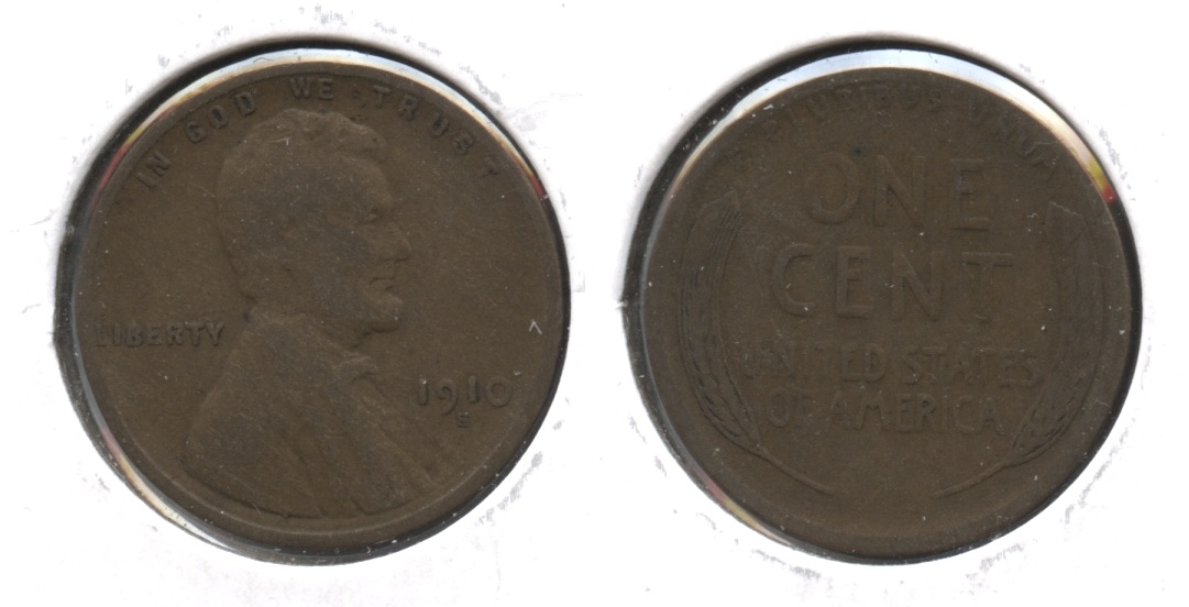 1910-S Lincoln Cent VG-8 #m