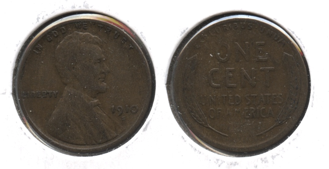 1910-S Lincoln Cent VG-8 #n