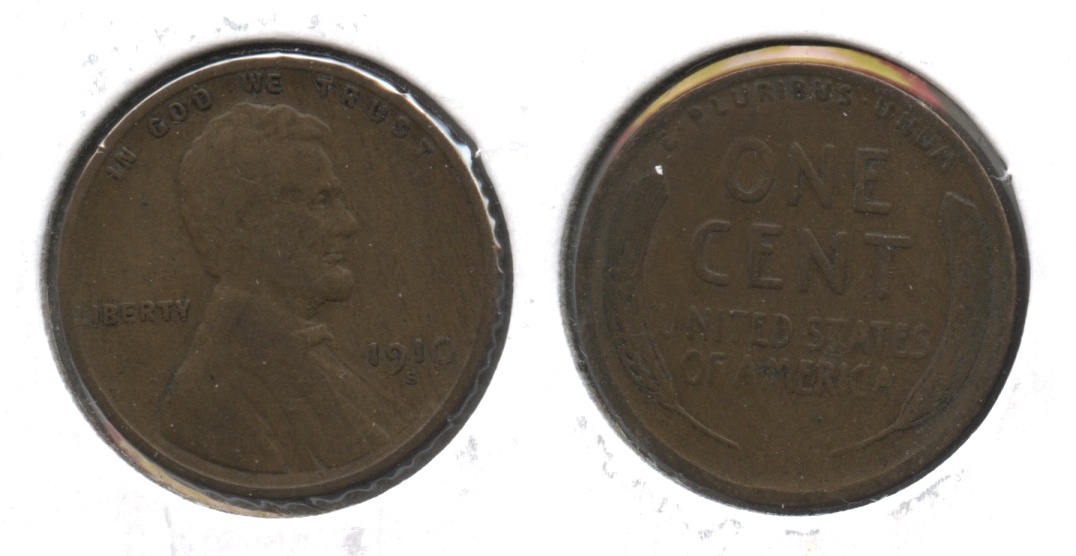 1910-S Lincoln Cent VG-8 #u