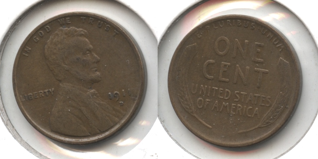 1911-D Lincoln Cent EF-40 #f