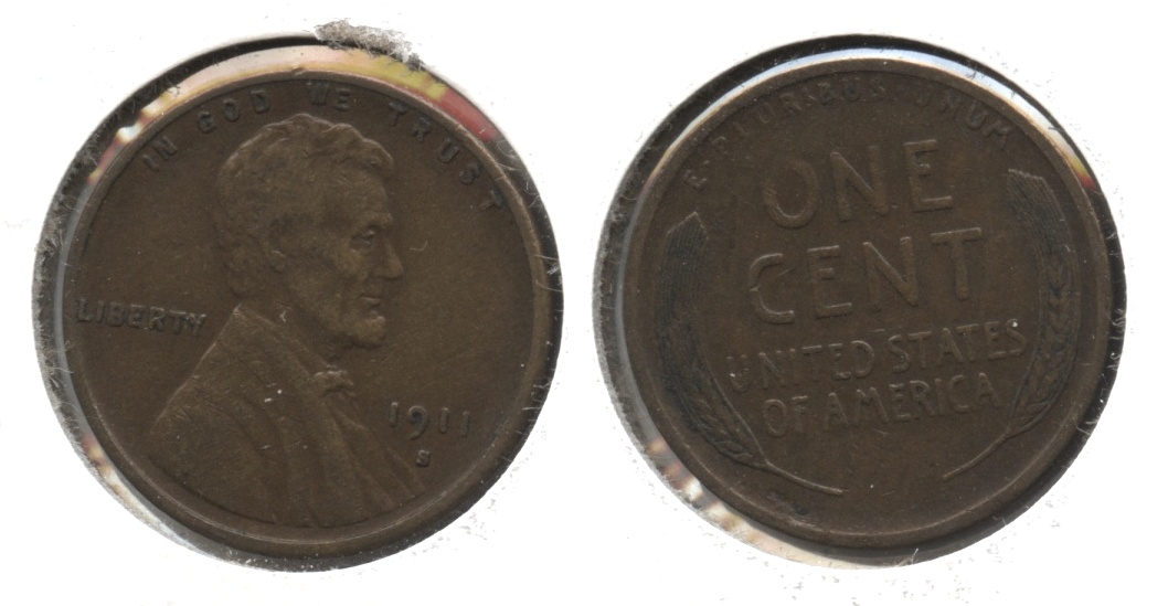 1911-S Lincoln Cent EF-40 #b