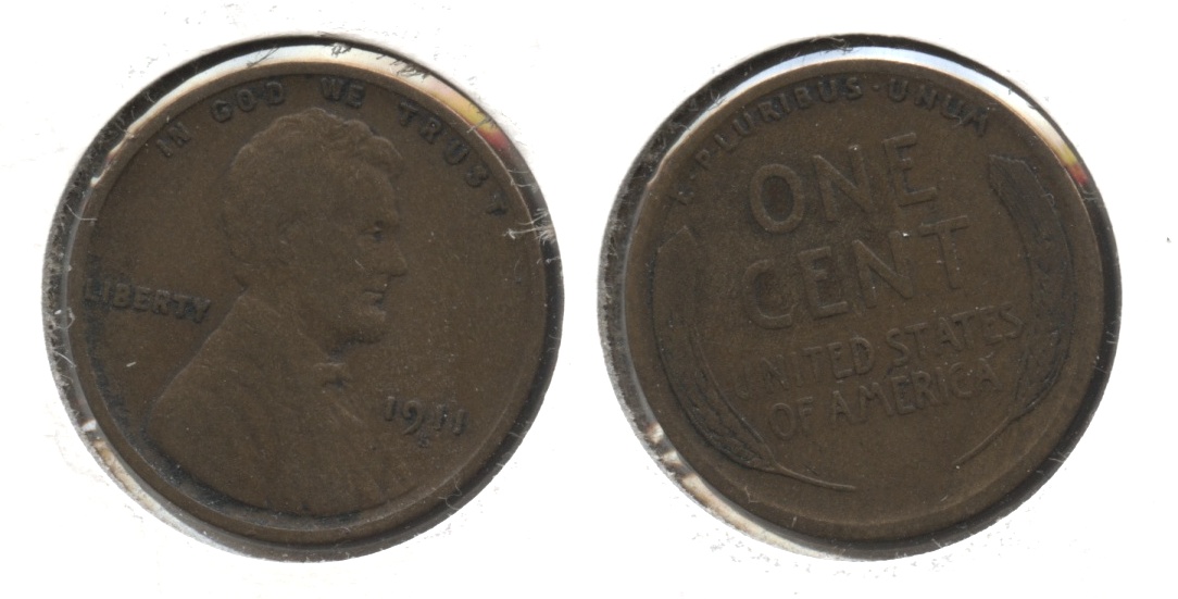 1911-S Lincoln Cent Fine-12 #f