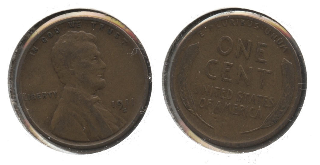 1911-S Lincoln Cent Fine-12 #h