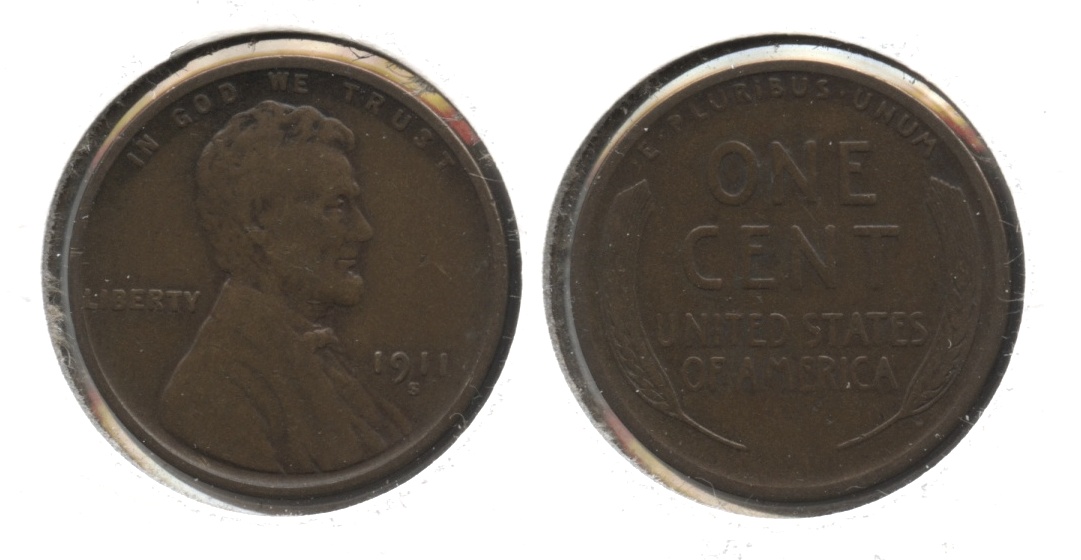 1911-S Lincoln Cent Fine-12 #i