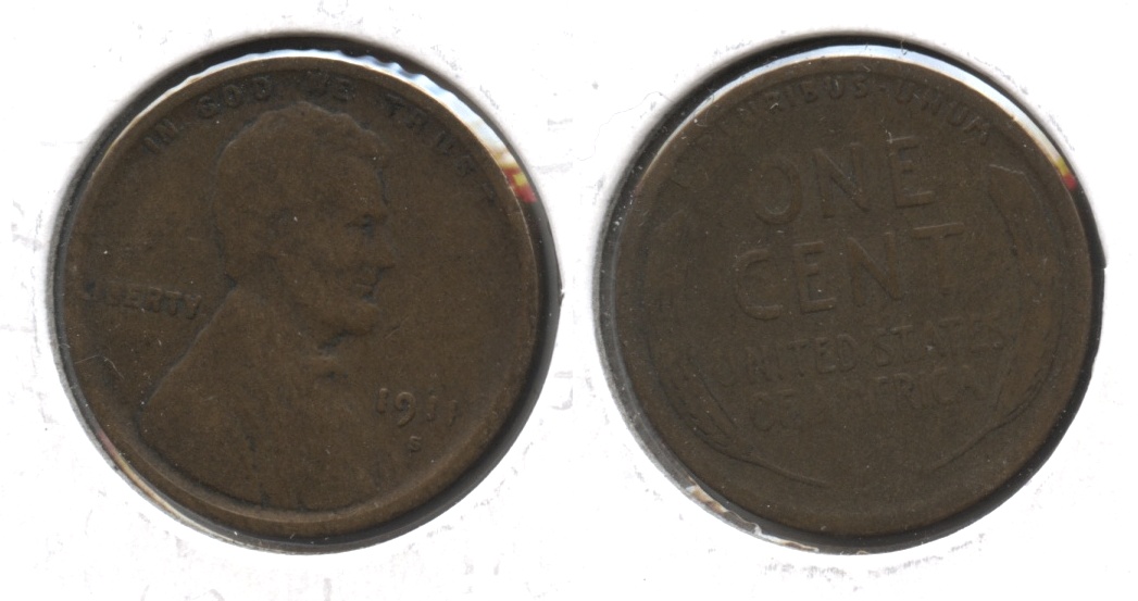 1911-S Lincoln Cent Good-4 #g