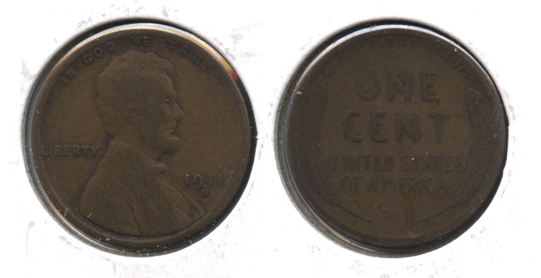 1911-S Lincoln Cent Good-4 #i