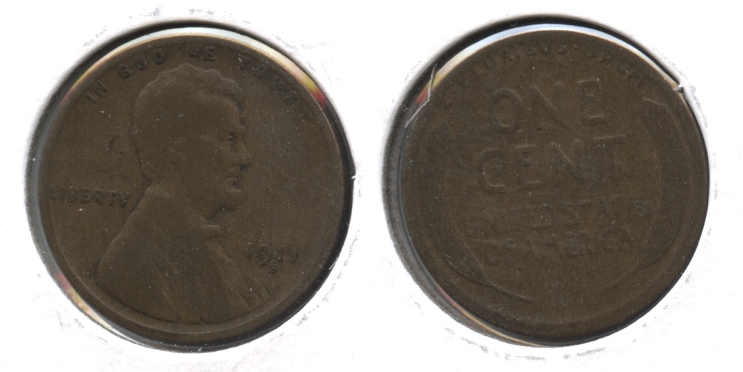 1911-S Lincoln Cent Good-4 #p