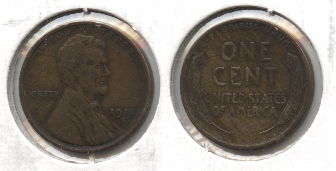 1911-S Lincoln Cent VF-20 #o