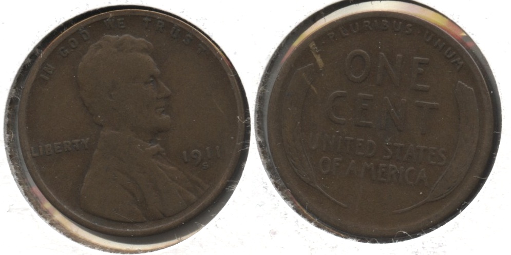 1911-S Lincoln Cent VG-8 #c