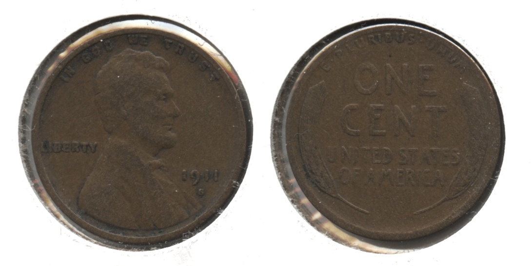 1911-S Lincoln Cent VG-8 #h