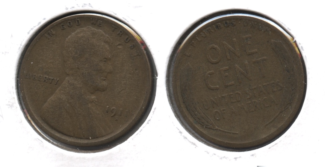 1911-S Lincoln Cent VG-8 #n