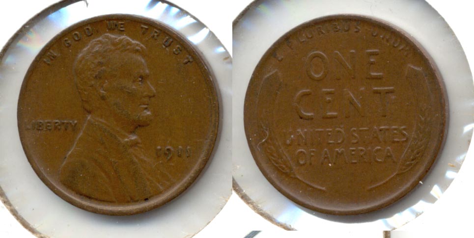 1911 Lincoln Cent AU-50 d