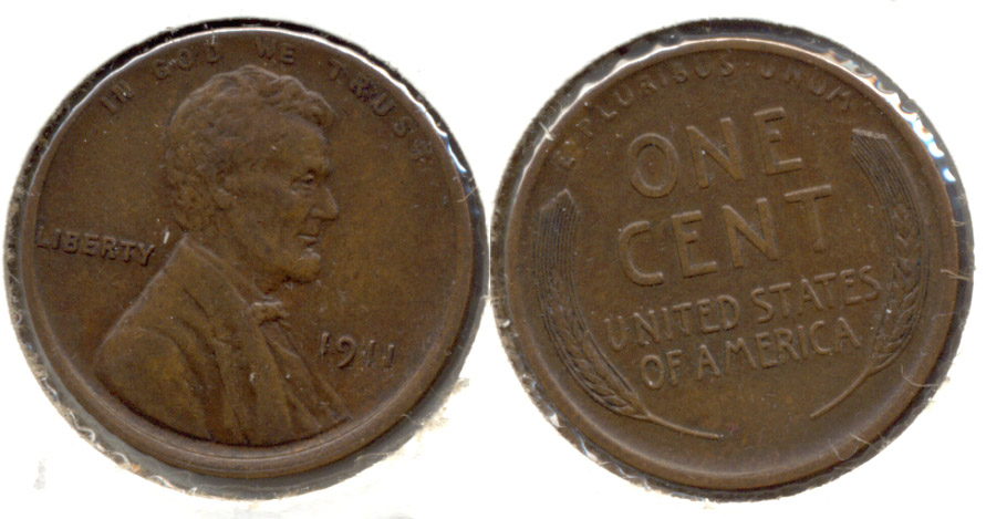1911 Lincoln Cent AU-50 e